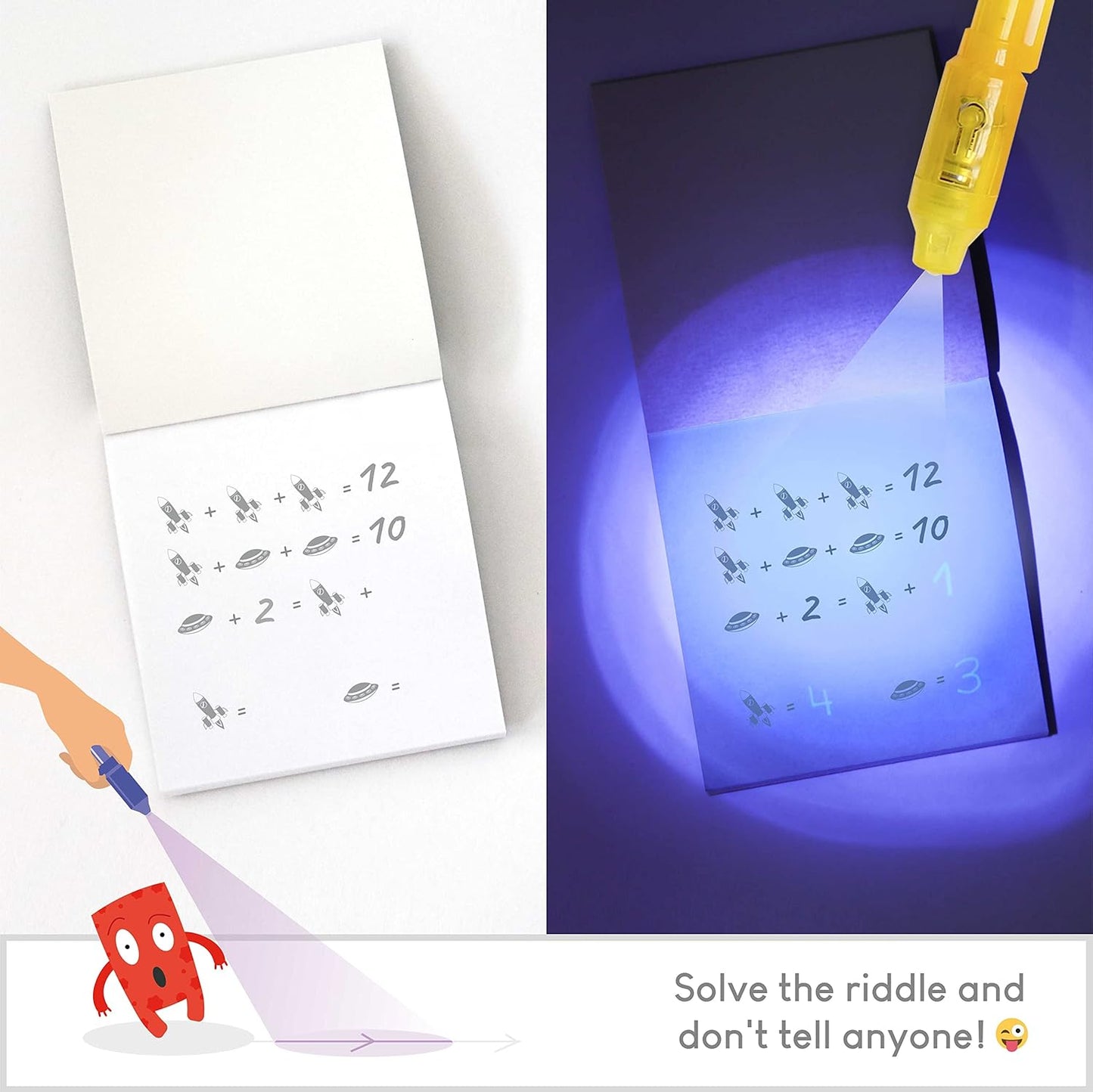 BONNYCO Invisible Ink Pen & Notebook Pack 16, Space Party Favors | Space Themed Party Favors for Kids Goodie Bags Stuffers Pinata Stuffers Classroom Prizes Return Gifts for Kids Birthday Student Gifts