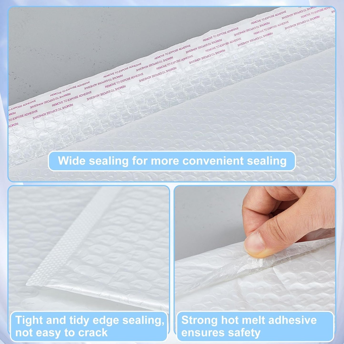 Ireer 3 Pack Extra Large Bubble Mailers 24 x 31.5" Poly Padded Envelopes Cushioned Mailing Envelopes Bubble Padded Mailers Self Adhesive Waterproof Shipping Bags for Business Gift Packaging