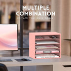 SUPEASY Wood Desk Organizer, 5 Tier Paper File Organizer - Image 4