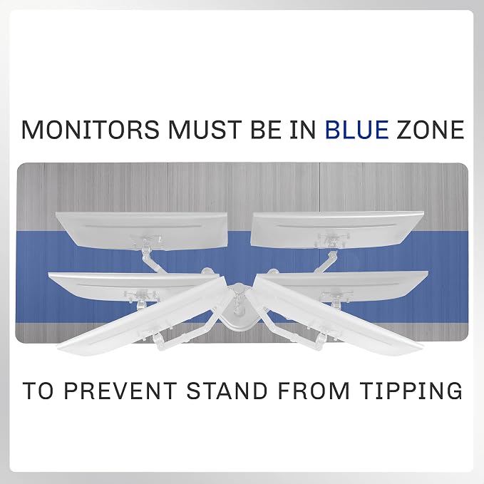 VIVO Dual LED LCD Monitor Free-Standing Desk Stand - Image 8