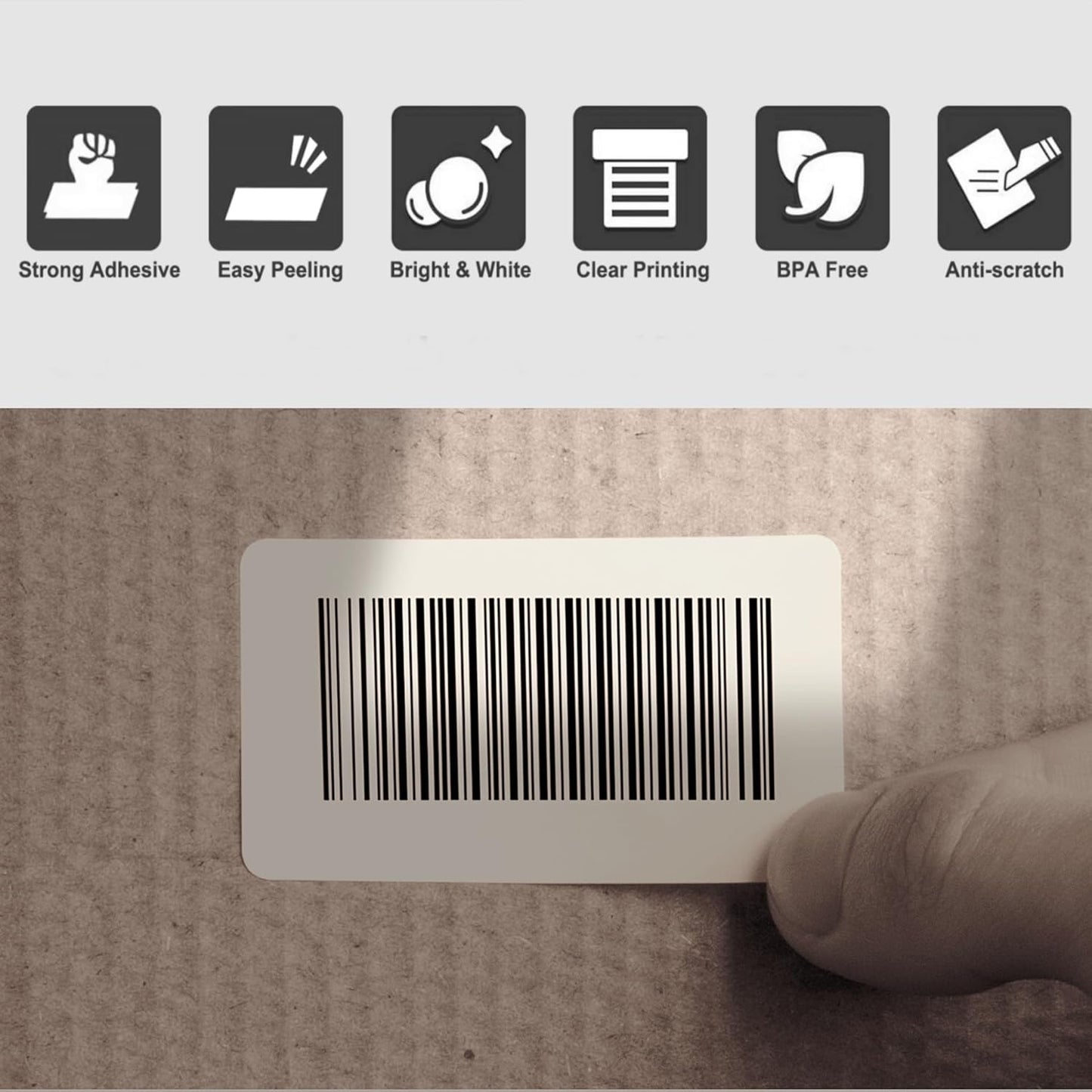 Hehua 1" x 2-1/8" Label Compatible with DYMO Labelwriter 5XL 550 4XL 450 30336 with RFID Chip, FNSKU Barcodes Return Address Labels, 25mm x 54mm, Total 2000 Labels/4 Rolls