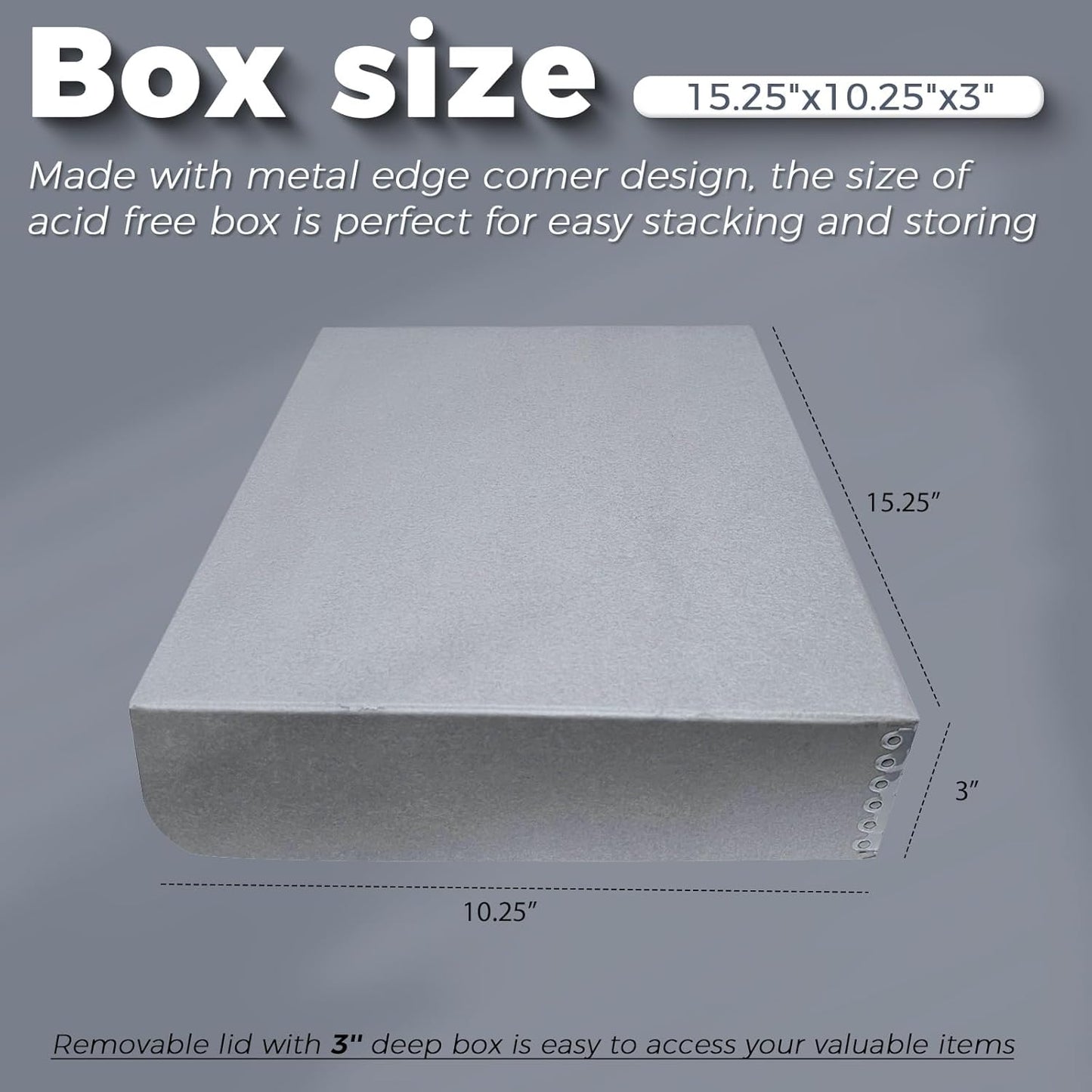 Lineco, 10x15 Clamshell Archival Folio Storage Box, 3" Deep, Acid-Free with Metal Edge Preservation Box. Preserves Picture Magazines Longevity, Organize Photos or Documents, Artwork, DIY, Pack of 2
