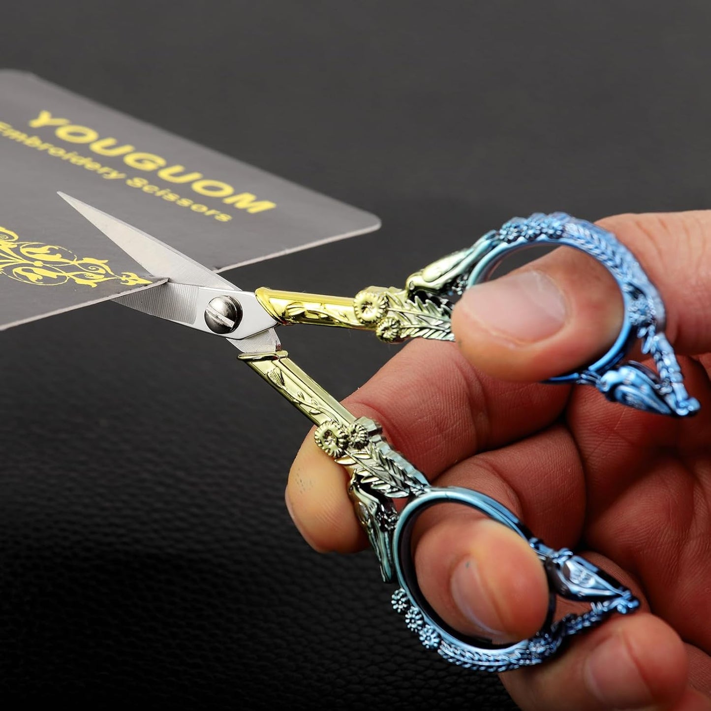 Small Craft Scissors, Little Travel Sharp Embroidery Scissors All Purpose, Straight Tips Mini Sewing Shears, Precision Detail Thread Cutting Snips