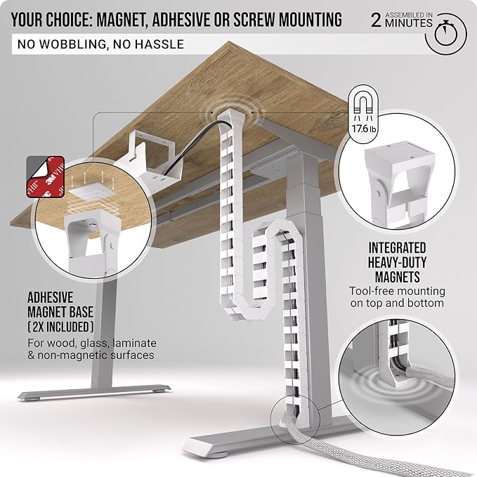 Ultimate Setup Under Desk Cable Management Vertebrae - Image 3