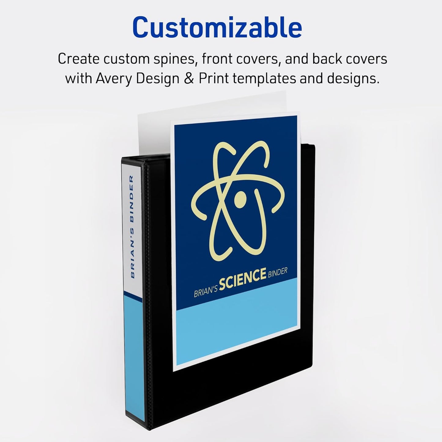 Avery Heavy-Duty View 3 Ring Binders, 1.5 Inch One Touch Slant Rings, 375-Sheet Capacity, Assorted Pastel Colors, 4-Pack (79634) – for School, Office, Teachers, Classrooms & Home Organization
