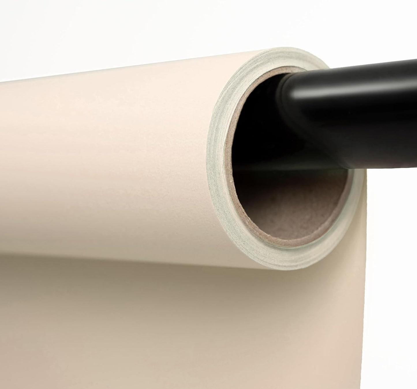 Kate Seamless Paper Backdrop Beige Cream Paper Backdrop for Photoshoot (86''x32.8' Ivorine)