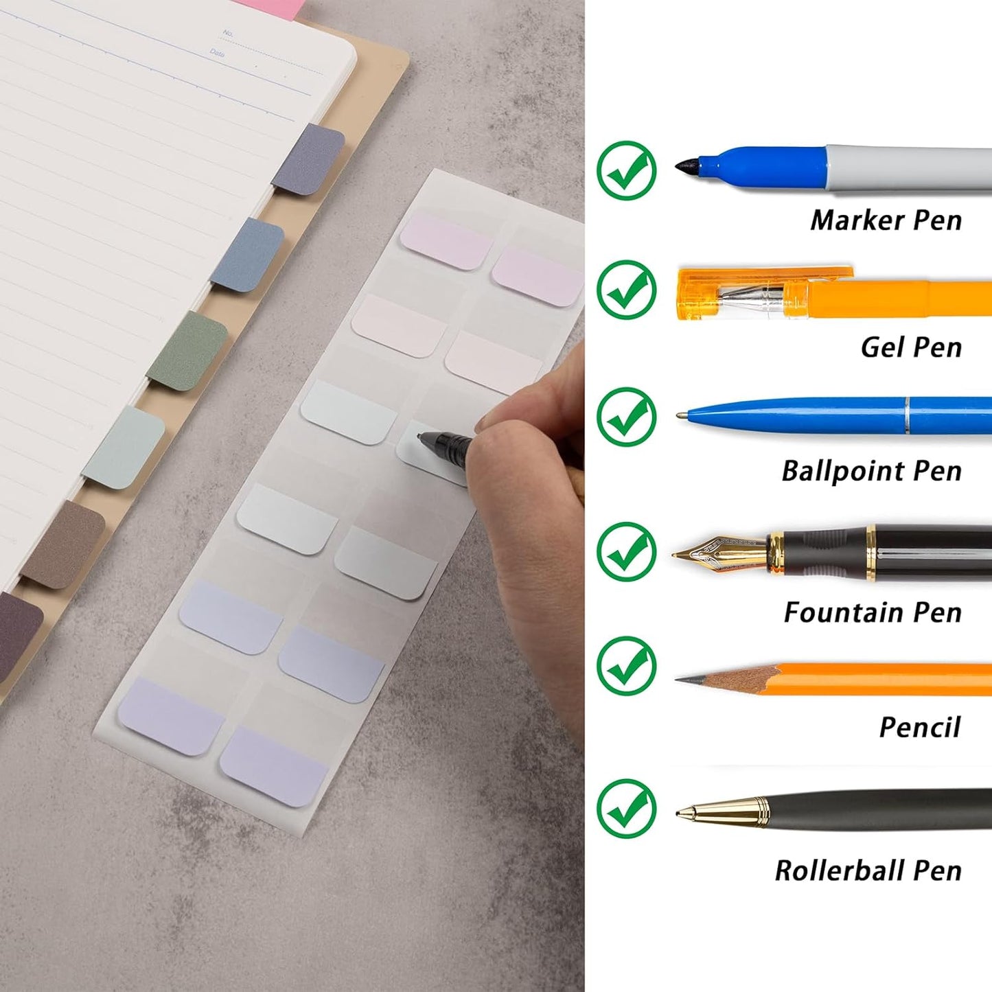 Lumintutu 18 Colors 720pcs Sticky Index Tabs, Medium Book Annotation Tabs Repositionable Page Markers Labels for Notebooks, Bible, Binder, File Folder, Planner and Journaling Supplies (1×1.1 Inch)