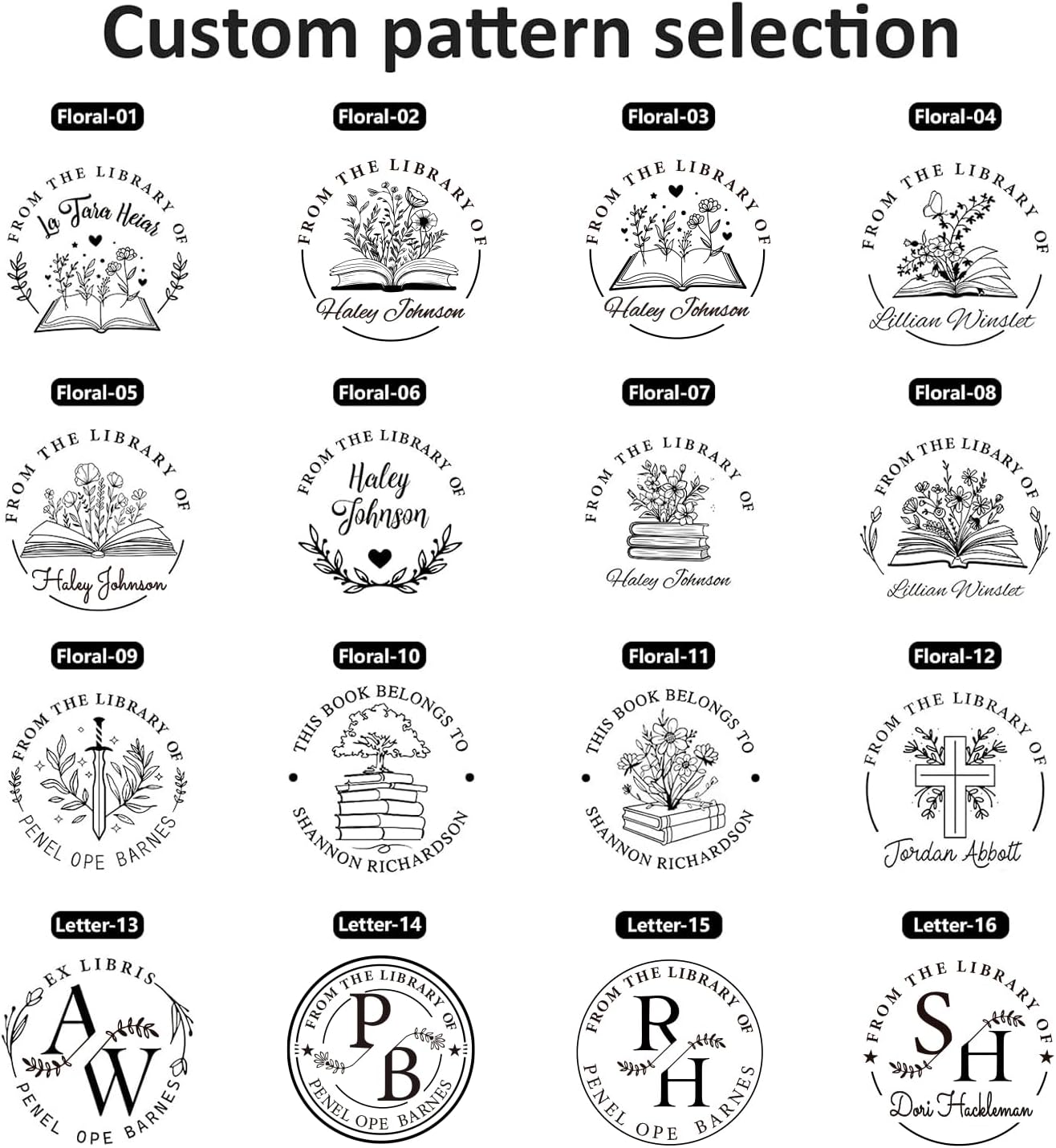 Personalized Book Embosser - Custom Library Stamp, Personal Gifts for Book Lovers, Readers, Teachers (BT-01)