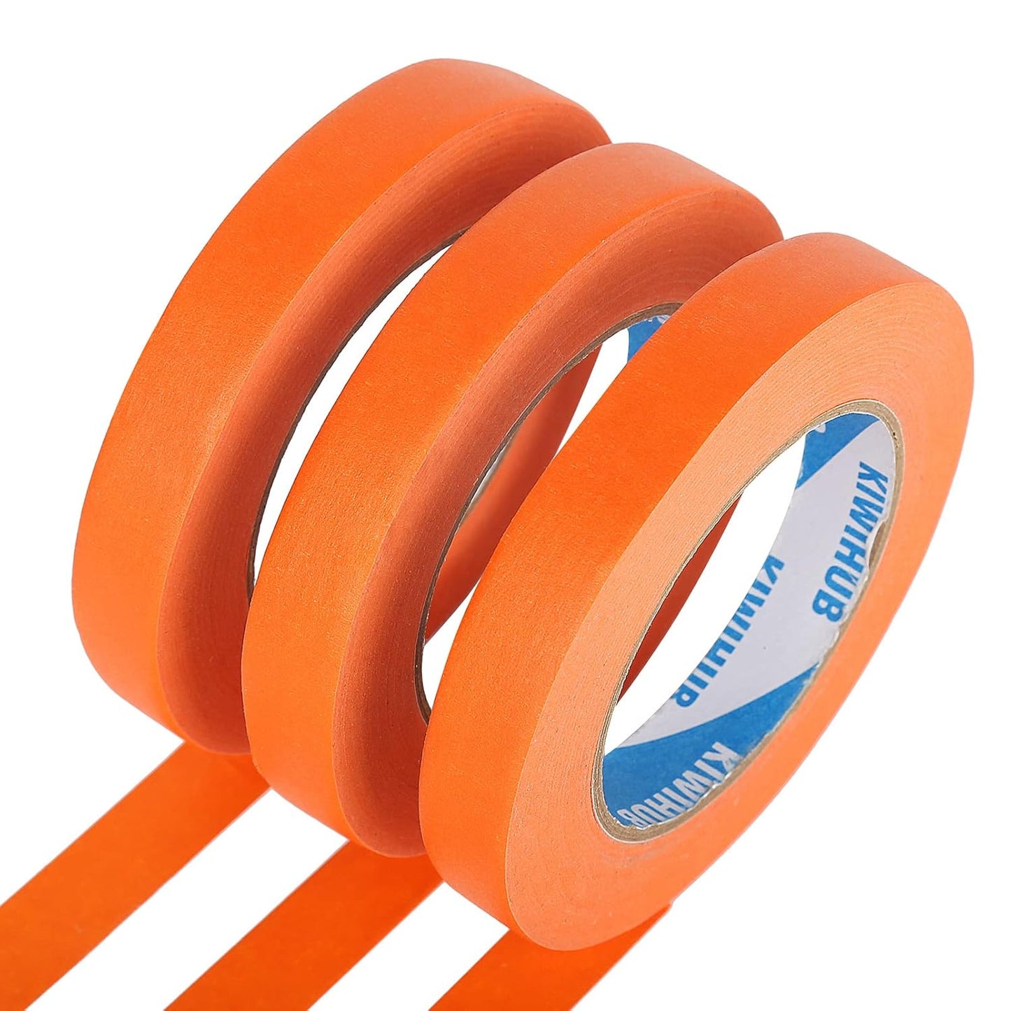 Orange Painters Tape,0.7" x 60 Yards x 3 Rolls (180 Yards Total) - Medium Adhesive Masking Tape for Painting,Labeling,DIY Crafting,Decoration and School Projects
