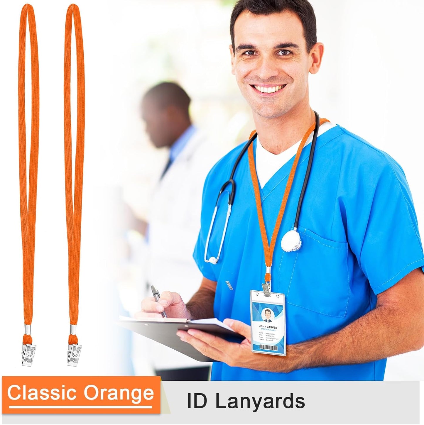 Marspark Lanyards Bulk with Clip Flat Neck Lanyard Badge Lanyard with Swivel Hook Lanyards for ID Cards Holder