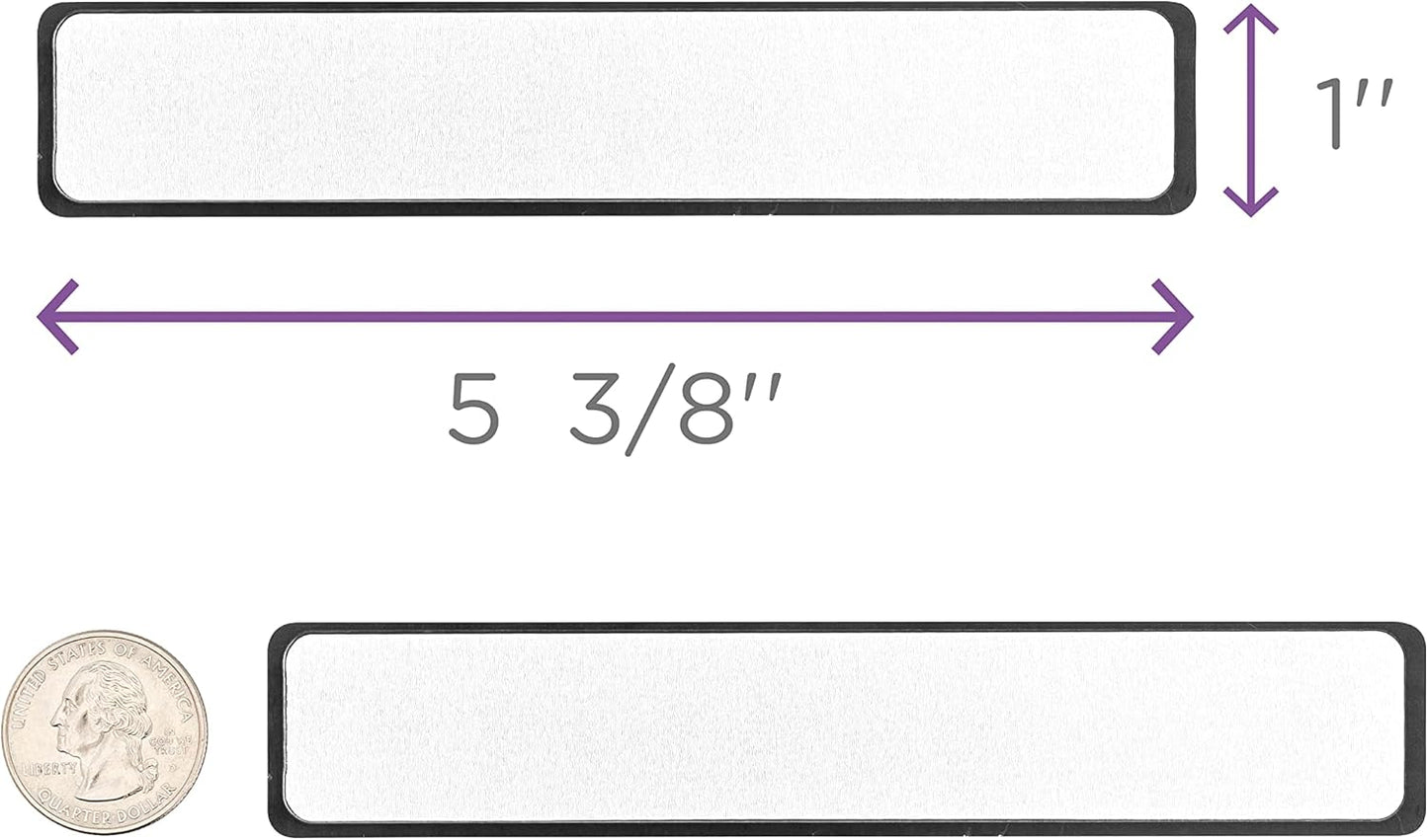 Carstens Adhesive Sticker Labels, 5 3/8” x 1”, Binder Labels for 1” Ring Binder Spines, Roll of 200, White, 4 Pack