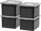IRIS USA File Box, Plastic File Organizer by IRISUSA