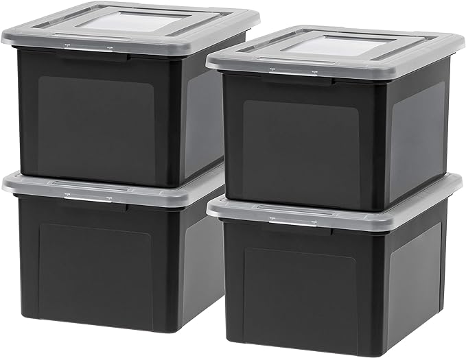 IRIS USA File Box, Plastic File Organizer by IRISUSA