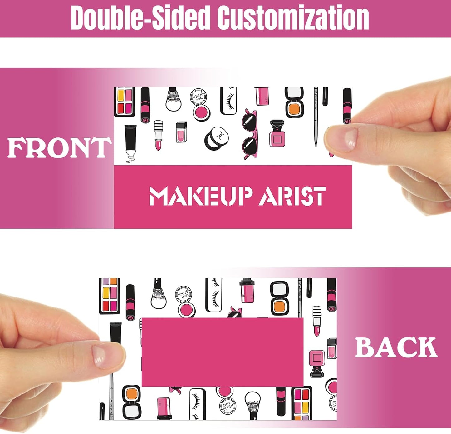 Custom Business Cards - Personalized Barbershop Templates, 1000/500/200/100 Printable Double Sided, 3.5"x2" Waterproof Business Cards