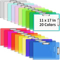 20 Pack 11 x 17 in Plastic Clipboards 20 Colors, Dual Clip Landscape | Portable by UZLUbuywithconfidence