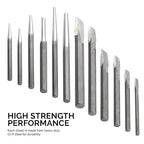 NEIKO 02623A Cold Chisel and Punch Set | 12 Piece | Cr-V Steel | Remove Pins - Image 2