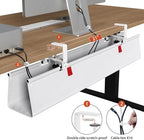 Univivi No Drill Under Desk Cable Management Tray, Clamp/Screw Mount Desk Cable - Image 3