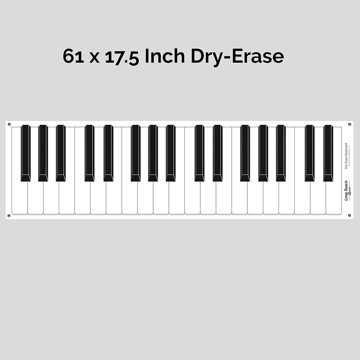Dry Erase Piano Keyboard Laminated Poster, 61" Inches Large Jumbo Size for Classroom Lessons