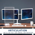 VIVO Dual LED LCD Monitor Free-Standing Desk Stand - Image 5