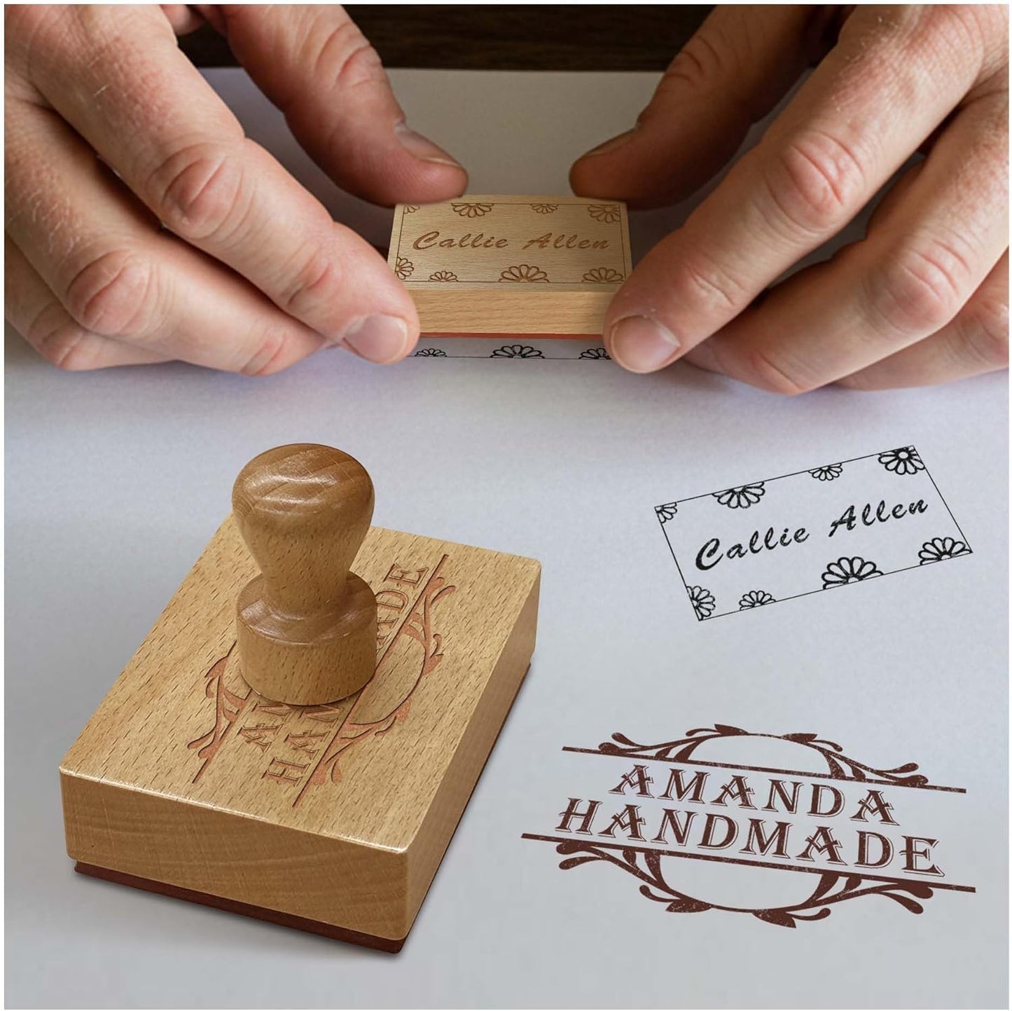 Custom Logo Stamp - Personalized Rubber Stamp - Multiple Size Options Available - Upload Your Logo (2"x3")