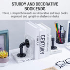MyGift Decorative Bookends, Office Book Ends - Image 3