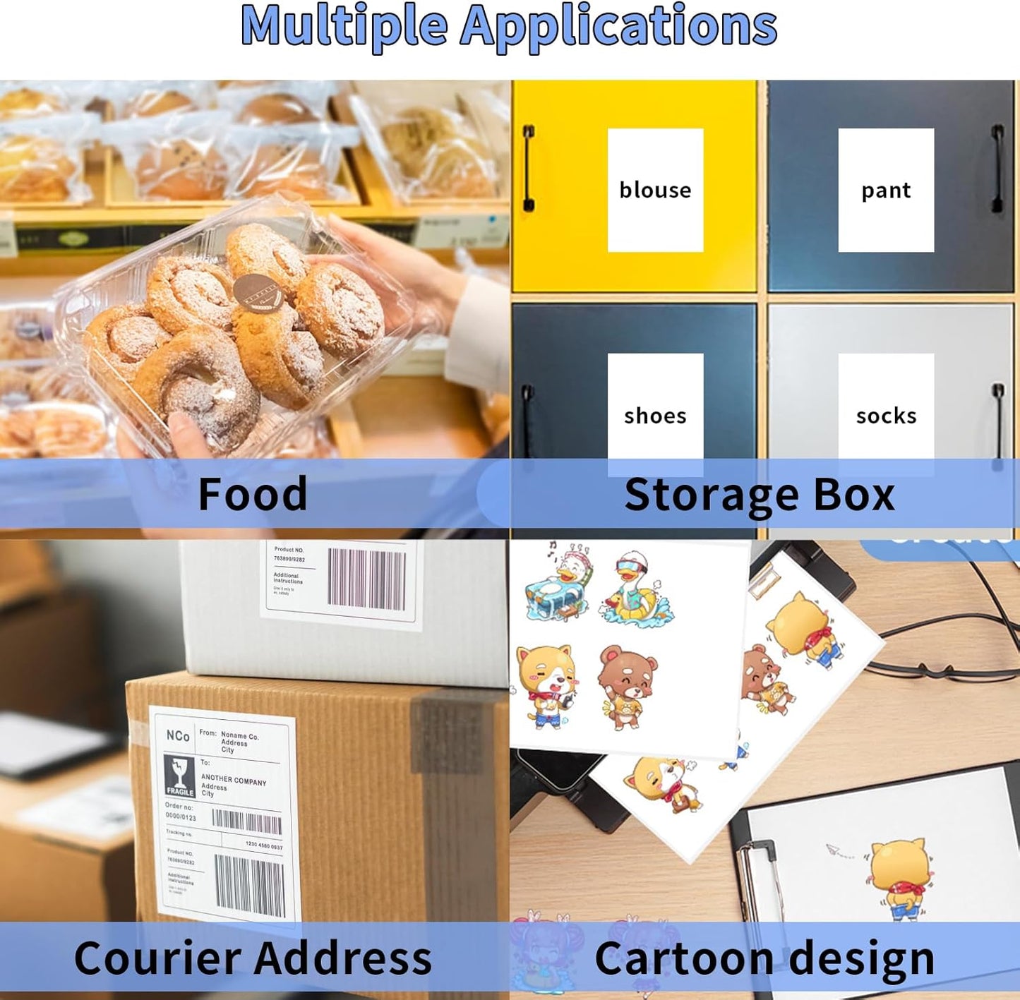 Half Sheet Shipping Labels 8.5x5.5 Inches, FungLam Half Page Labels, 8.5”x11” Self Adhesive Shipping Labels for Laser&Inkjet Printers, White Mailing Address Labels, 2 Labels Per Sheet, 50 Labels.