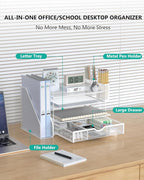 WALI Desk File Organizer, 4 Tier Desktop Paper Letter Tray Organizer - Image 2