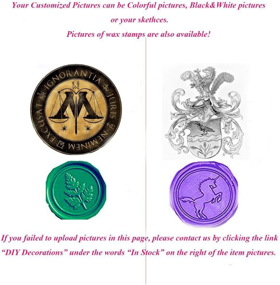 MNYR Retro Customize Personalized Custom Monogram Letter Your Logo Design Sealing Wax Seal Stamp Wedding Invitations Christmas Mother Gift Card Stationary Wax Seal Stamp Rose Gold Metal Handle Set