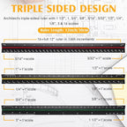 Macarrie 10 Pcs Architectural Scale Ruler 12" Architect Engineers Scale - Image 3