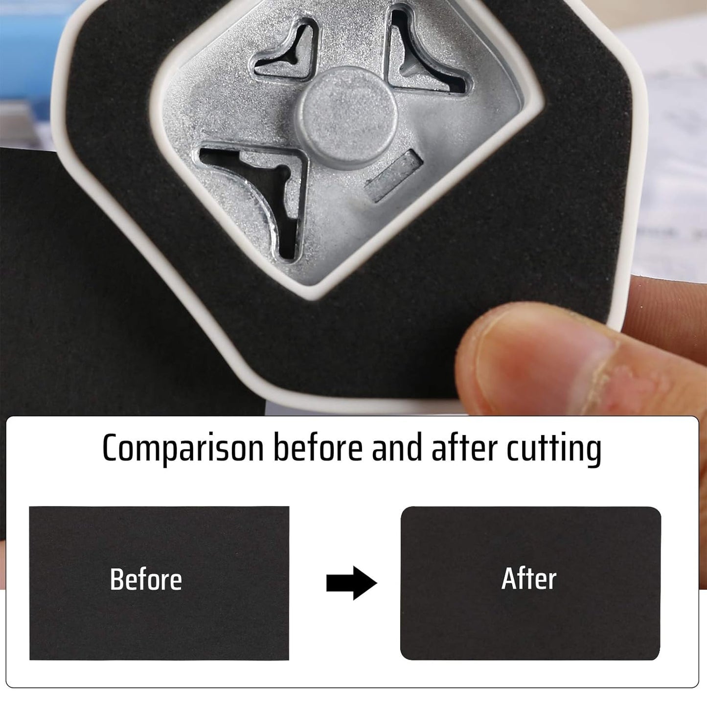 MyArTool 3 in 1 Corner Rounder Punch, 4mm, 7mm, 10mm 3 Way Corner Cutter for Paper Crafts, Laminate, DIY Projects, Photo Corner, Card Making and Scrapbooking