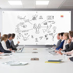 MaxGear Glass Whiteboard Wall Mounted, Frameless Magnetic Dry Erase Board - Image 2