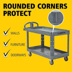 Rubbermaid Commercial Products BRUTE Heavy Duty 2-Shelf Utility/Service Cart - Image 7