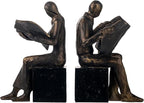 Lukitas Decorative Newspaper Reader Bookends, Heavy Duty Book Holder Non-Slip - Image 7