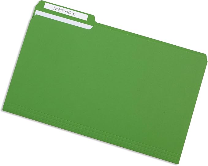 Blue Summit Supplies Green Legal File Folders, 1/3 Cut Tab, Legal Size - Image 5