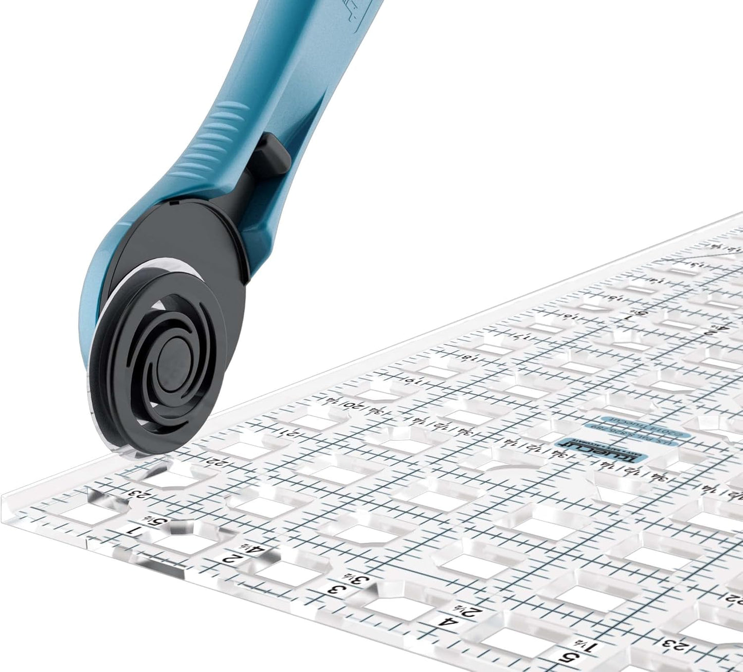 TrueCut, Ruler, Innovative Ruler Track and Cutter Guide System, Measures 3 x 18 Inches with 1/8-inch Increments