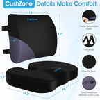 CushZone Ergonomic Seat Cushion & Lumbar Support Pillow - Image 3