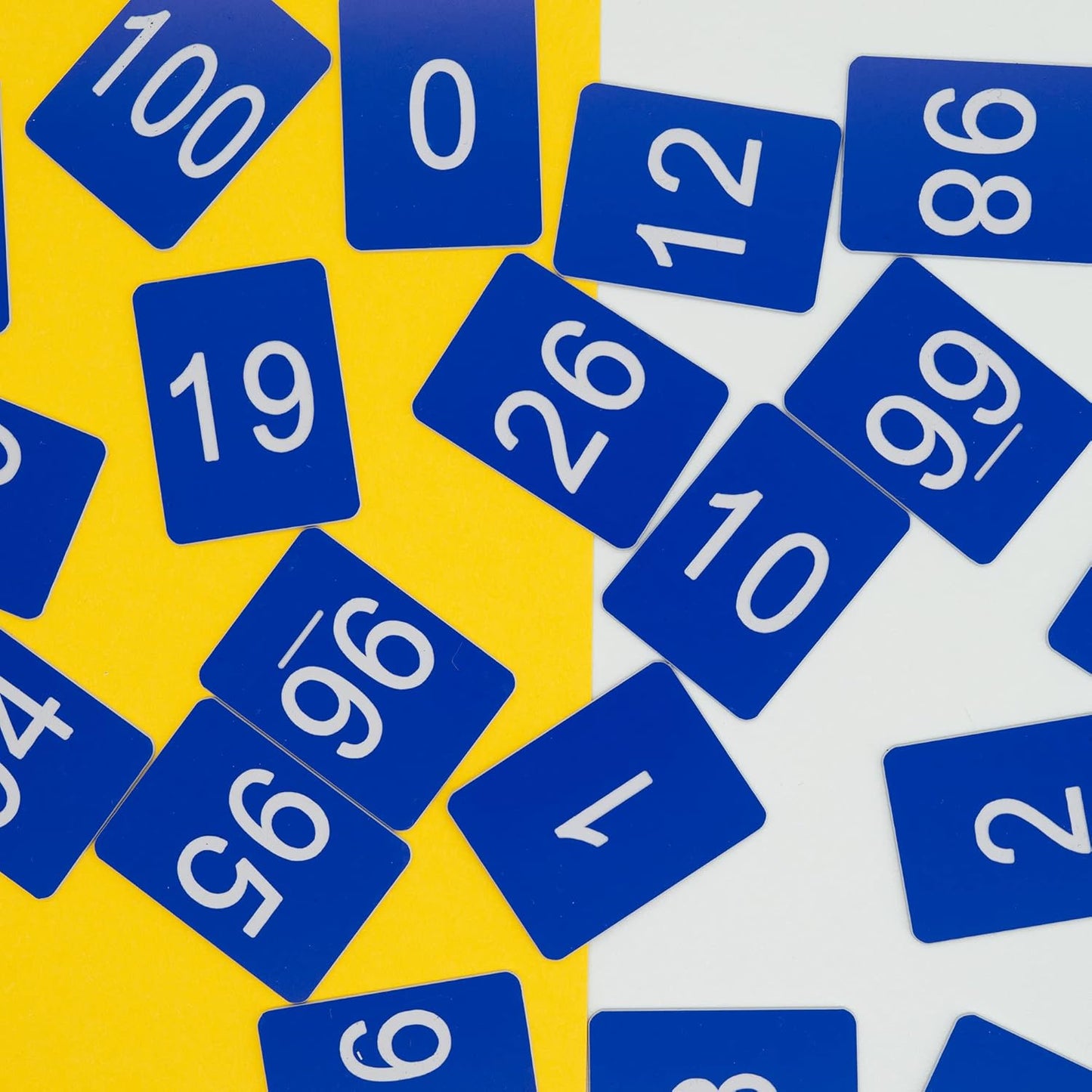 StayMax Rectangle Plastic Numbered Tags Number Disc Number Token (0-25, Blue)