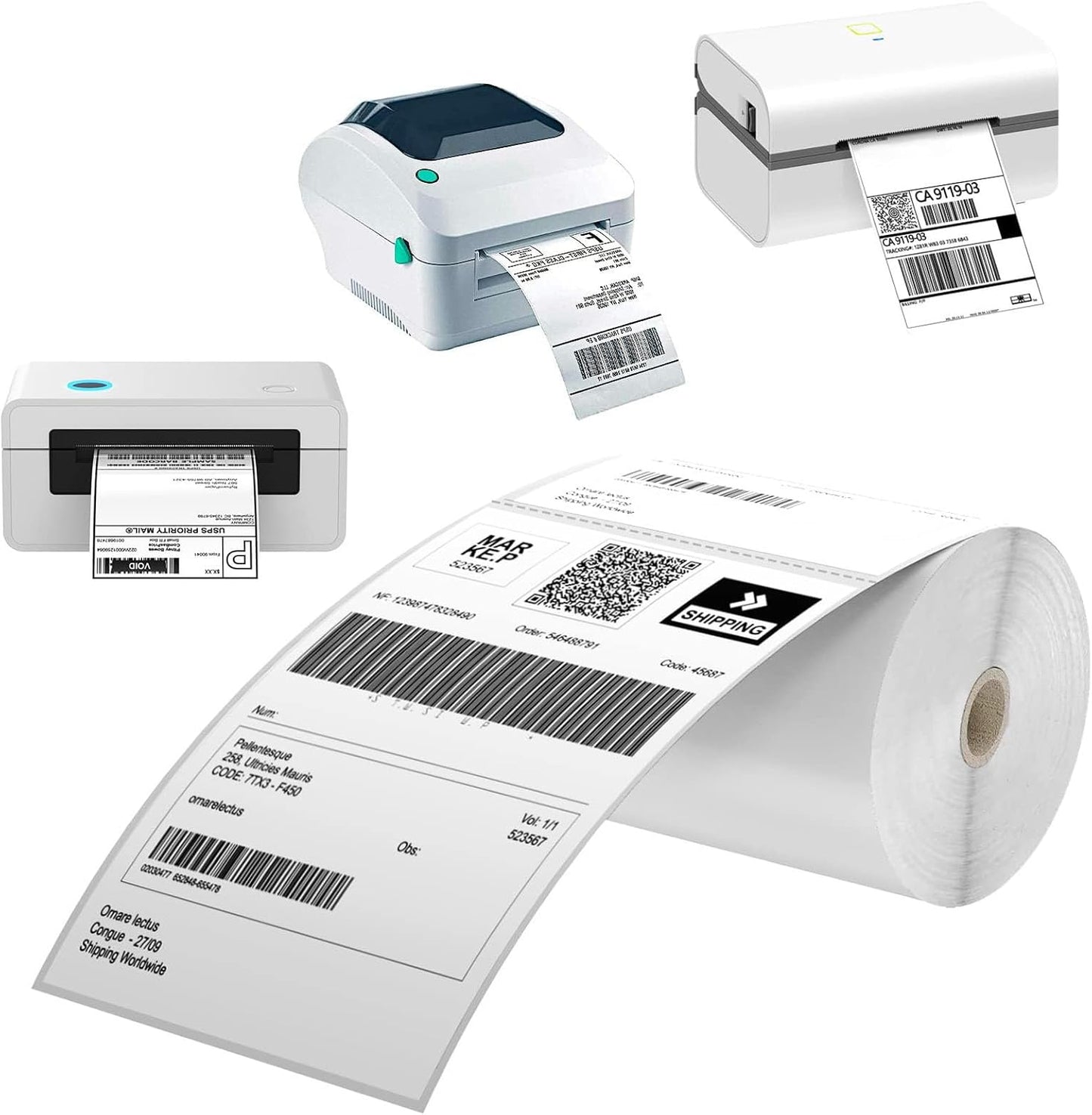 4x6 Thermal Labels - 2000 Labels, Industrial, Direct Thermal, Perforated, Postage, Shipping, Compatible with Zebra, MUNBYN, Polono, USPS, UPS, FedEx, DHL, Amazon, eBay & PAYPAL