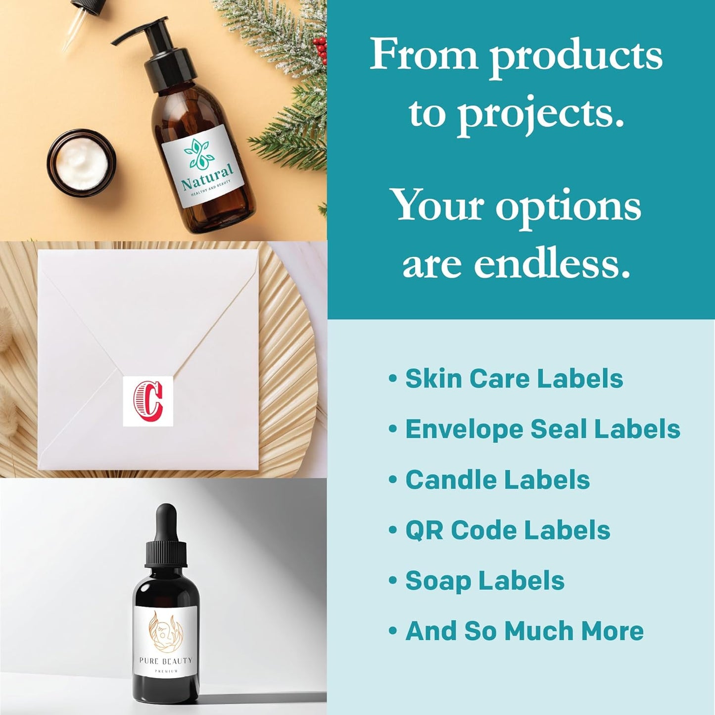 Premium Label Supply White Sticker Square Labels – 1.5" x 1.5" – Laser/Inkjet Compatible – (24 per Sheet), 25 Sheets – 600 Total Adhesive Labels