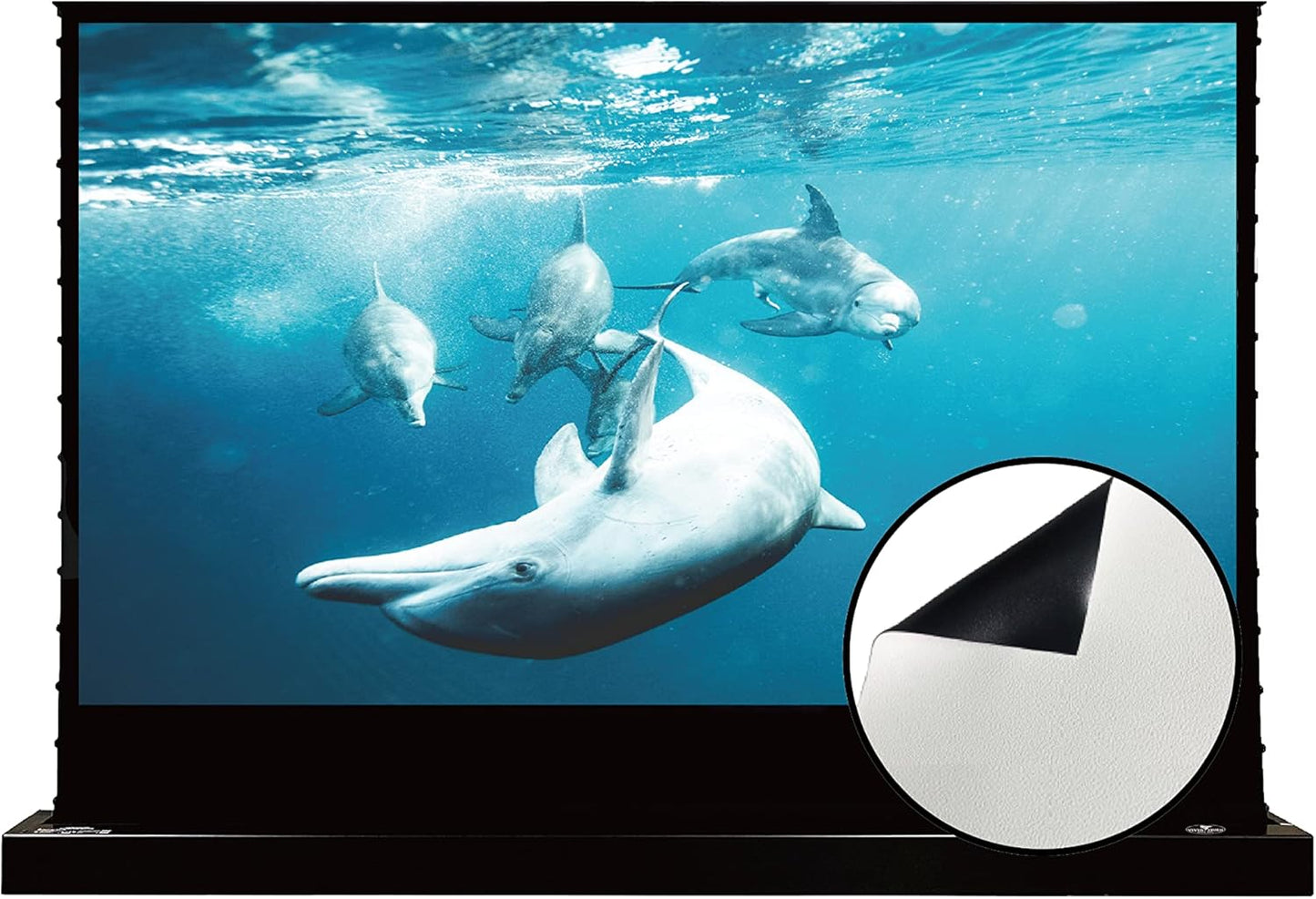 VIVIDSTORM-Projector Screen with Stand S 120 inch Portable Folding Stand Indoor Tension Floor Screen 4k HD White Cinema, 4K/3D/UHD Gaming/Home Cinema,Compatible with Normally Projector,VSDSTW120H