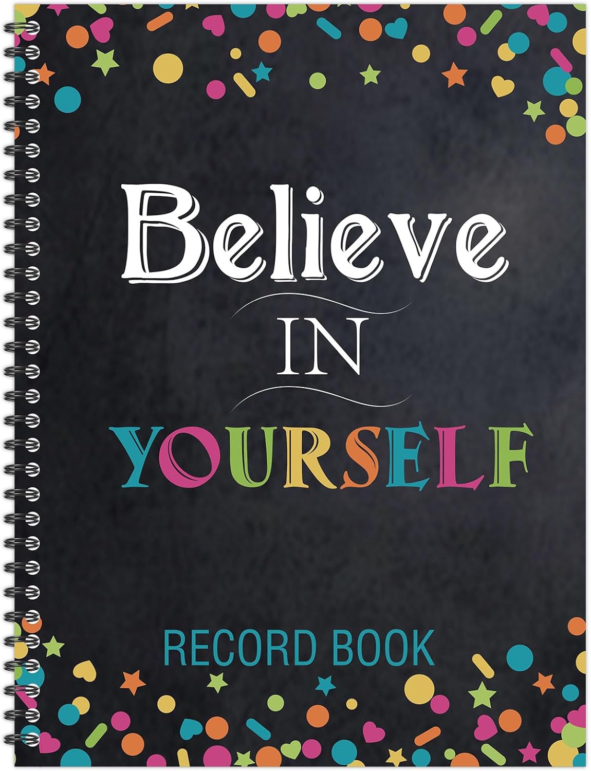 Faccito 8.3'' x 11'' Teacher Record Book 2025 Grade Book Undated Attendance Register Class Student Roster Monthly Reminder Grading Chart Gift for Elementary Classroom School Office(Colored Dot Style)