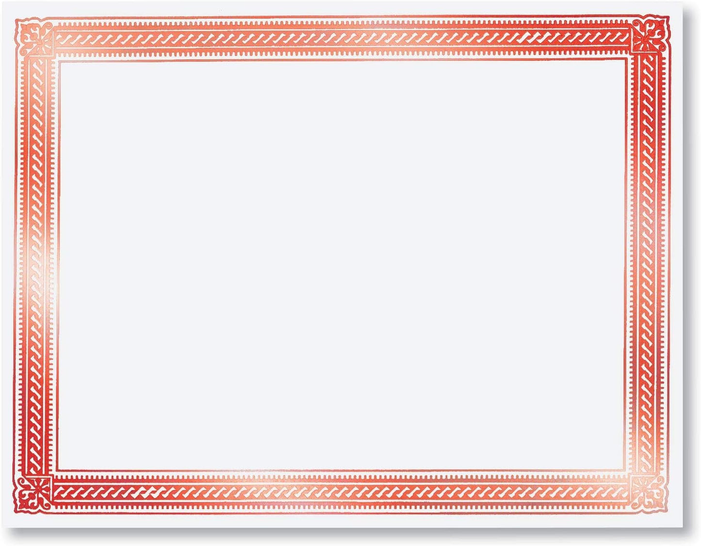 PaperDirect Red on White Elite Specialty Certificates, 8½ x11, Foil Accents, 50 Count, Certificates And Awards Paper, For School, Work, Diplomas & Award Certificates