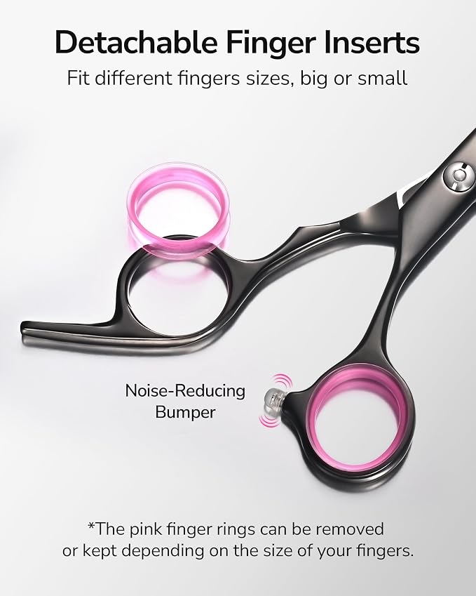 ULG Hair Cutting Scissors Thinning Shears Kit Professional Barber Hairdressing - Image 4