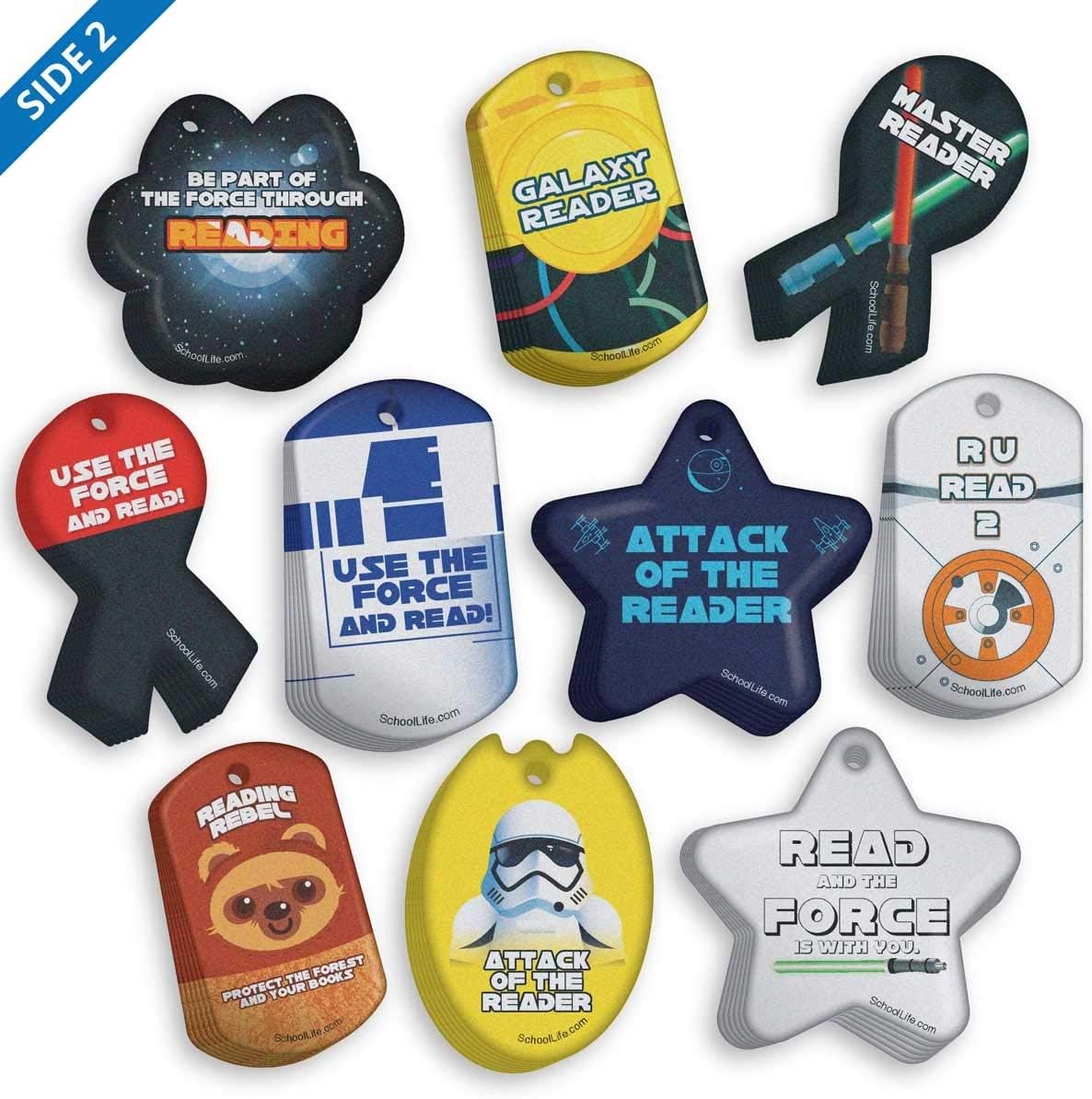 Reading Rebel Brag Tag Value Pack: Wearable Incentives for Young Readers 250 Tags (25 Tags for Each Design) + 75 Chains