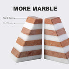 Karibiber Marble Book Ends, Non-Skid Bookends - Image 4