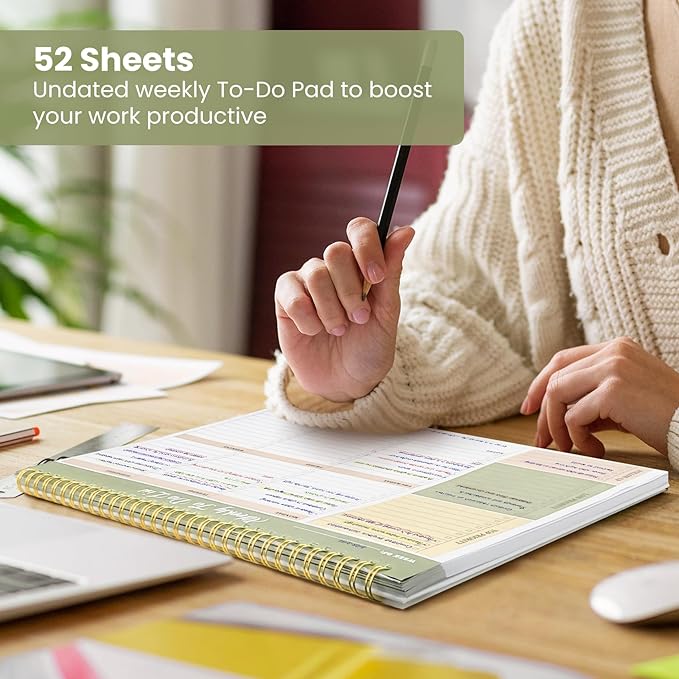Weekly To Do List Notepad with 52 Undated Sheets（8.5"×11"）6 Pack - Image 5