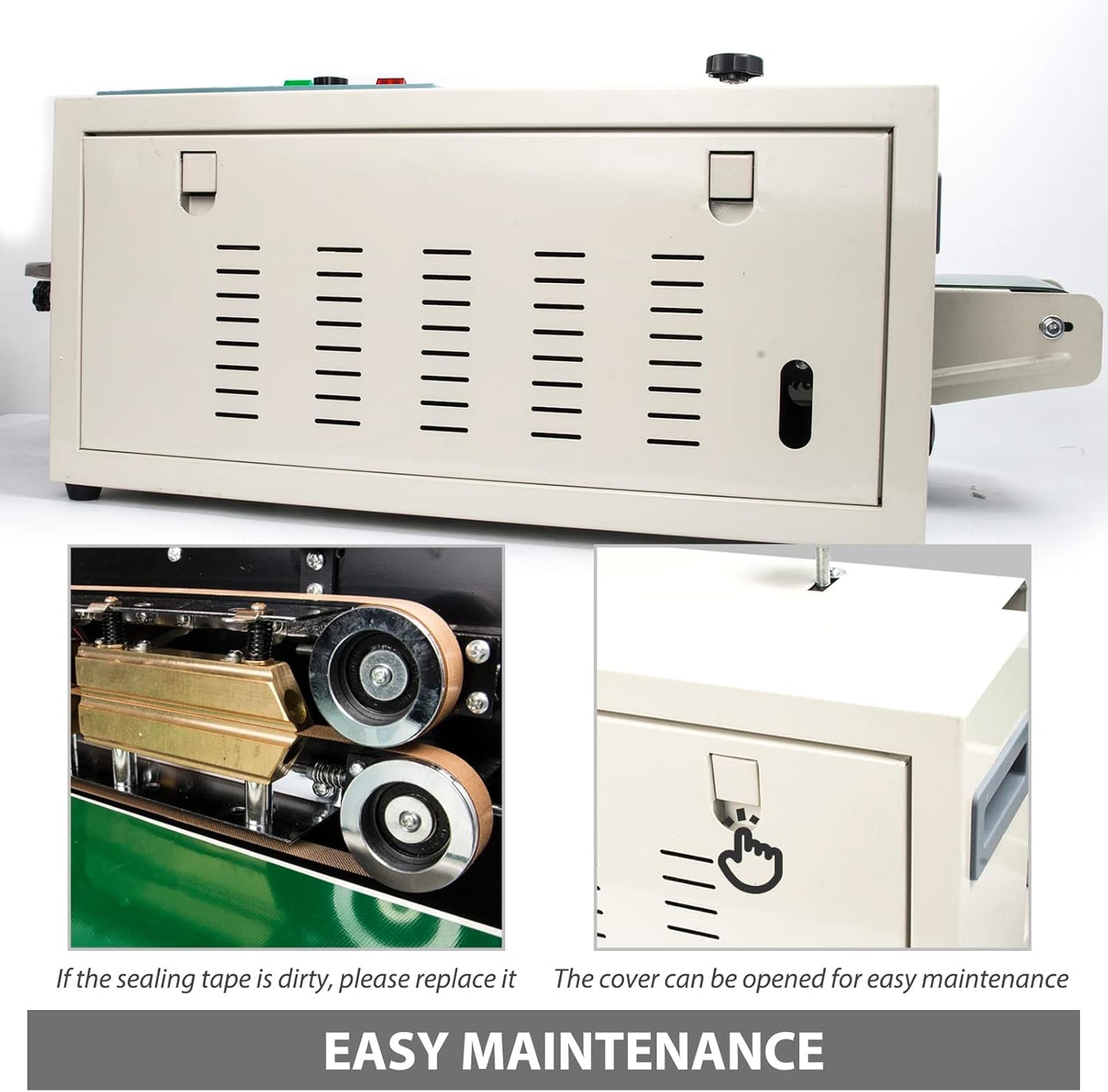 Continuous Sealing Machine FR-900 Automatic Horizontal Continuous Plastic Bag Band Sealing Sealer Machine Stamp Coding