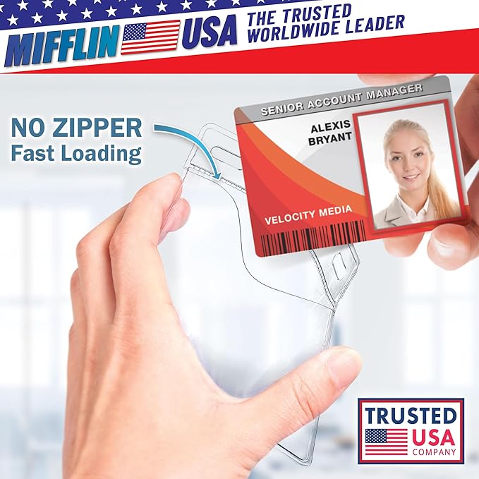 Mifflin-USA - ID Name Badge Holder - 4x3 Inch, Bulk 1000 Pack - Quick Load - Image 2
