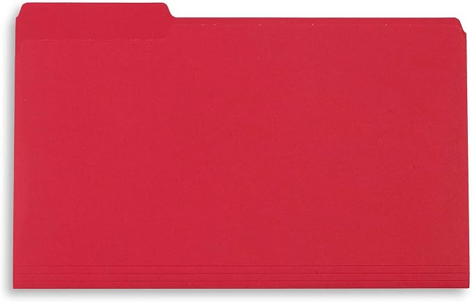 Blue Summit Supplies Red Legal File Folders, 1/3 Cut Tab, Legal Size, 100 Per - Image 4