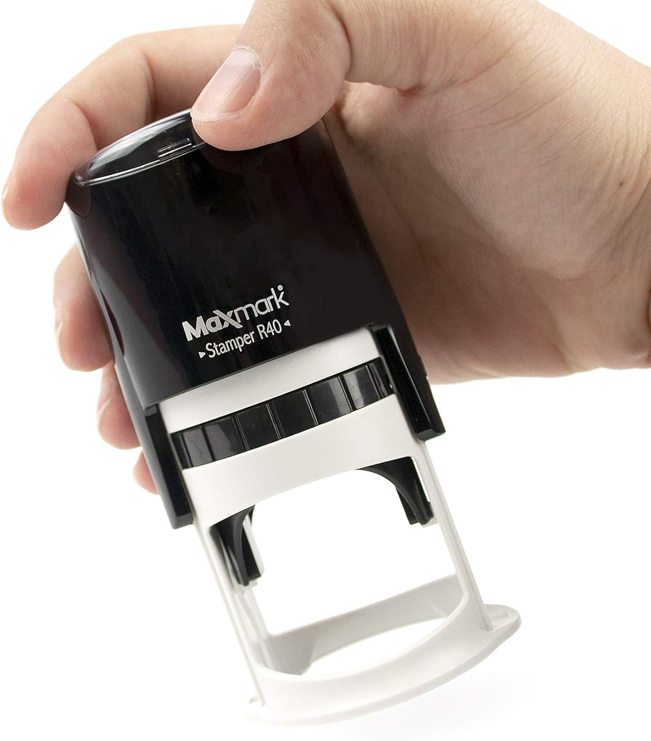 Round Notary Stamp for State of Idaho - Self Inking Stamp - Top Brand Unit with Bottom Locking Cover for Longer Lasting Stamp - 5 Year Warranty